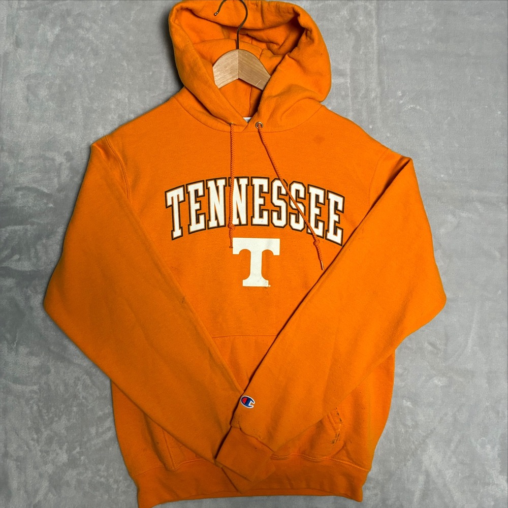 Champion Tennessee Volunteers Hoodie Mens Small Orange NCAA Sweatshirt